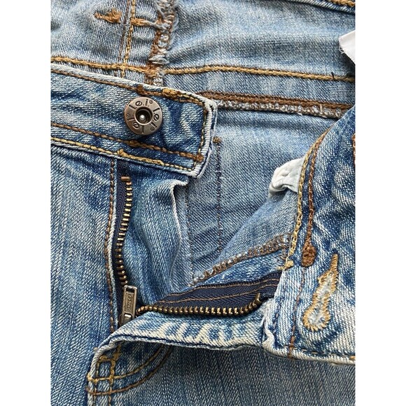 Vintage Y2K LEI Ultra Low Rise Jeans Size 11 Blue Stretch Ashley Mall Era Bratz - Picture 2 of 11